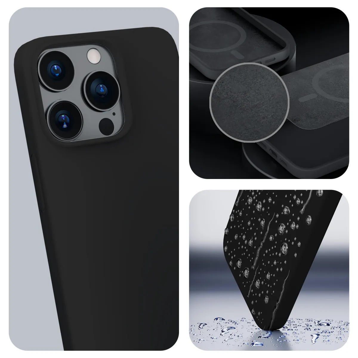 Apple iPhone 15 Pro - 3mk Hardy Mellow MagCase Black thumbnail 2