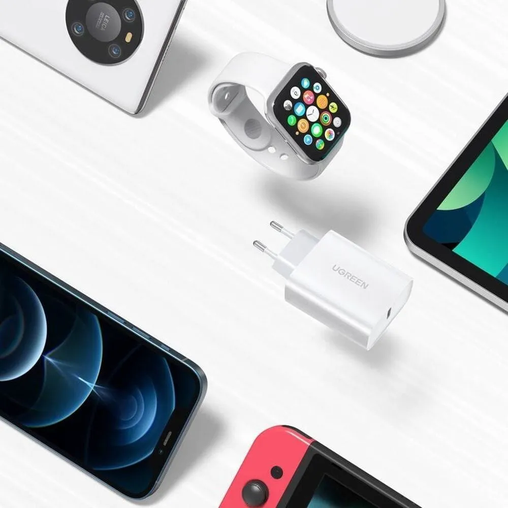 Ugreen ładowarka sieciowa USB Power Delivery 3.0 Quick Charge 4.0+ 20W 3A (biały) thumbnail 3