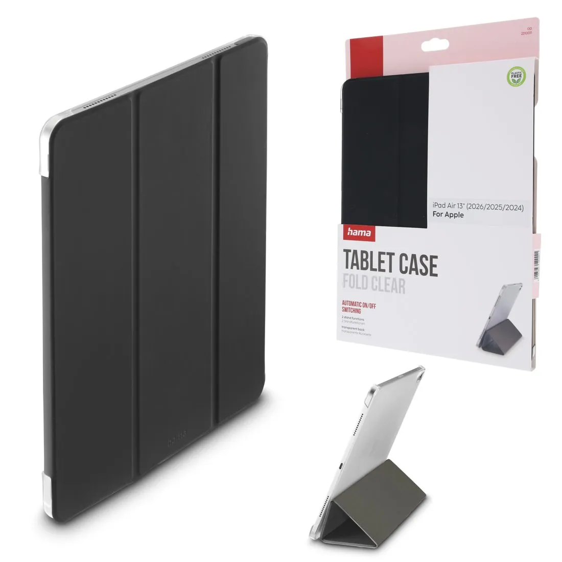 Etui Hama Fold Clear do iPad Air 13″ (2025) przezroczysty tył + podstawka - 1