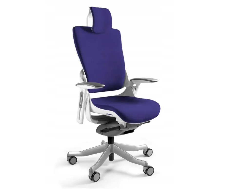 Fotel biurowy Wau 2 BL412 tkanina navyblue/biały thumbnail 1