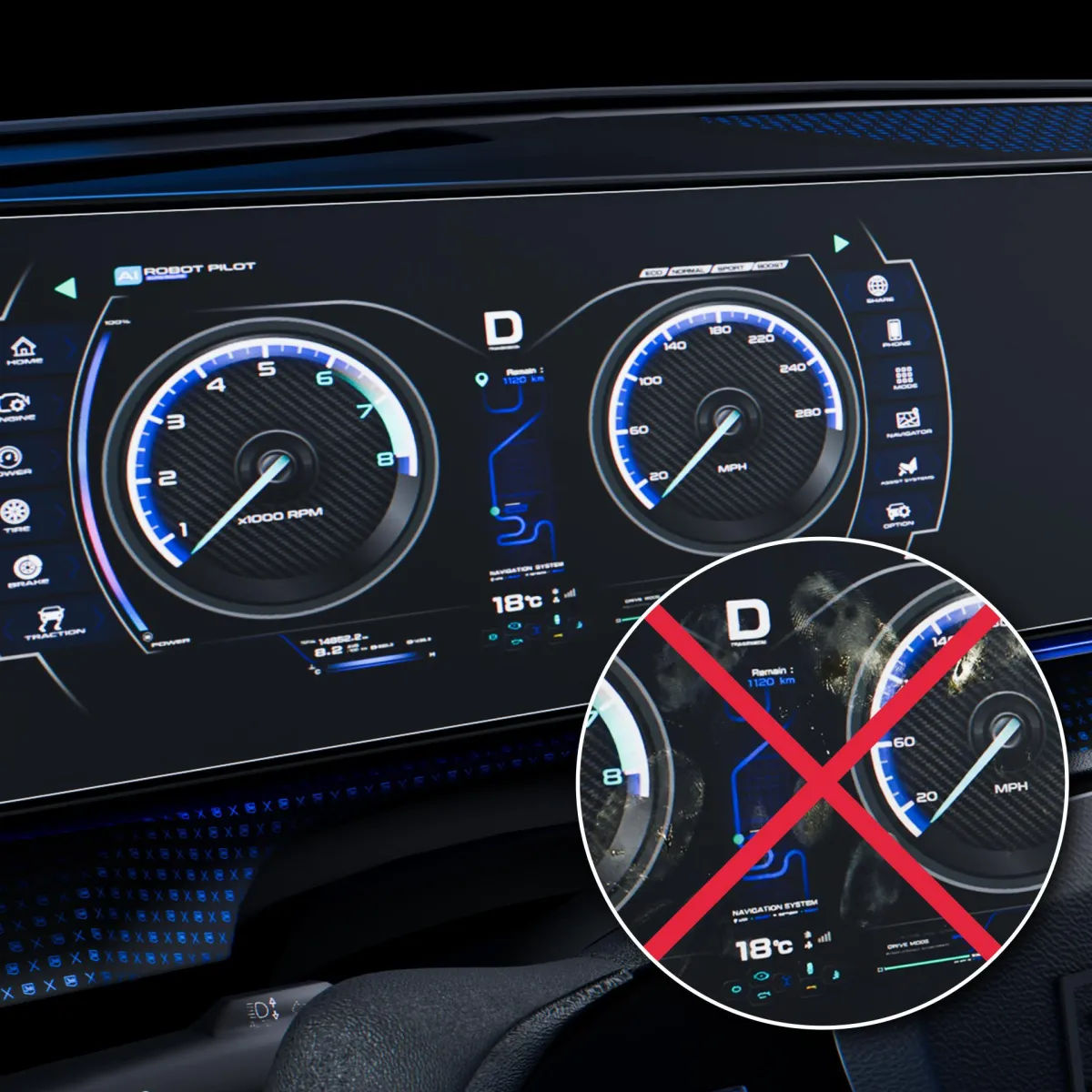 AUDI Q3 F3 (2018 - 2025) - 3mk TechWrap Matte Center Display thumbnail 2