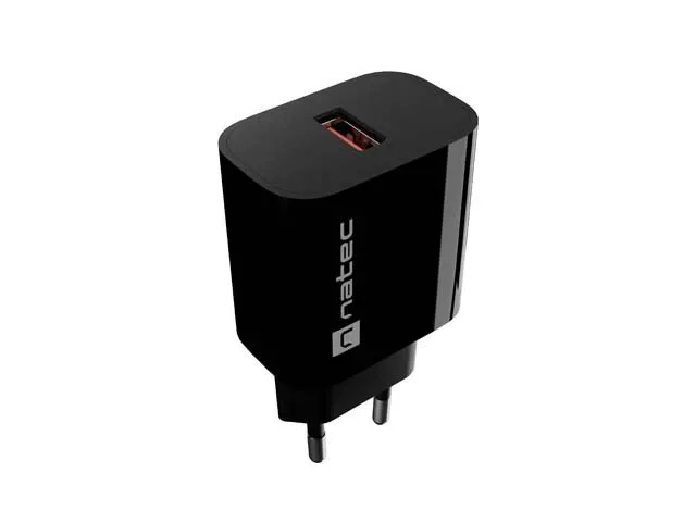 NATEC ŁADOWARKA SIECIOWA RIBERA 1X USB-A 18W CZARN thumbnail 1