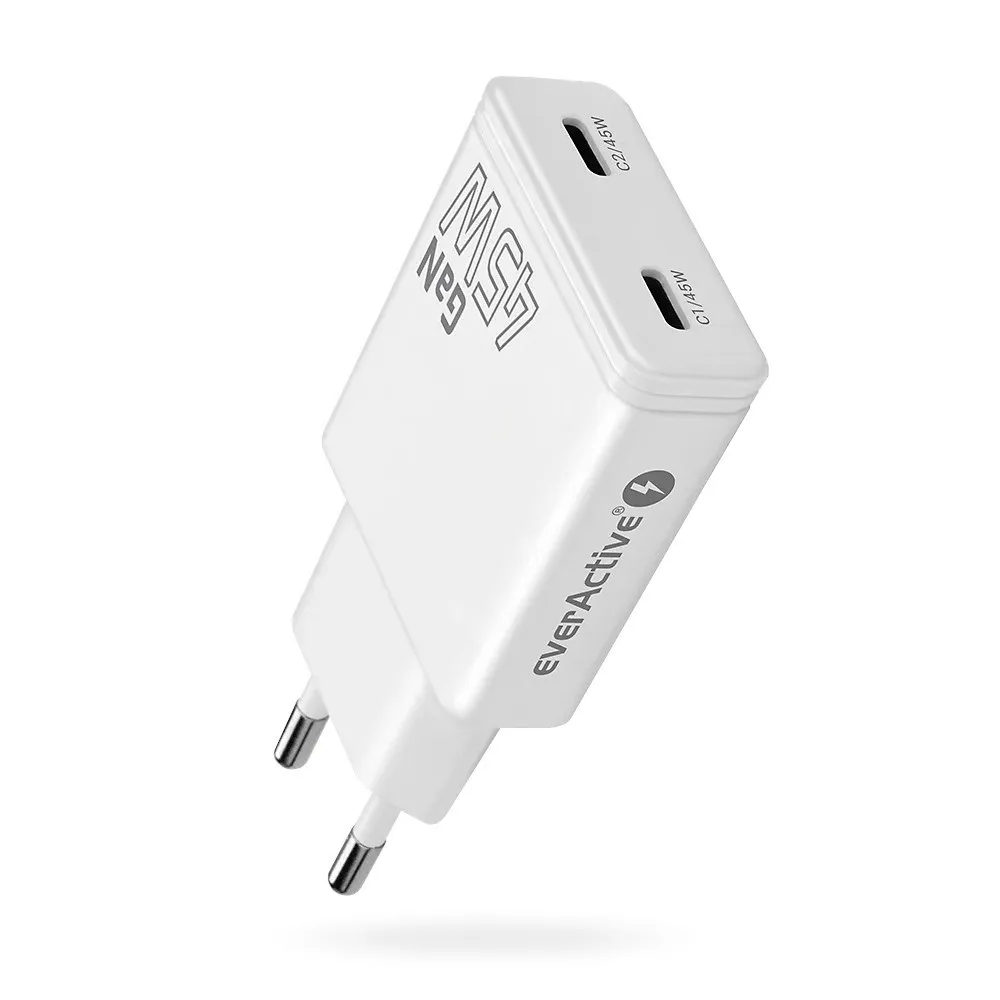 EVERACTIVE ŁADOWARKA SIECIOWA GAN 2XUSB-C SC-465Q thumbnail 1