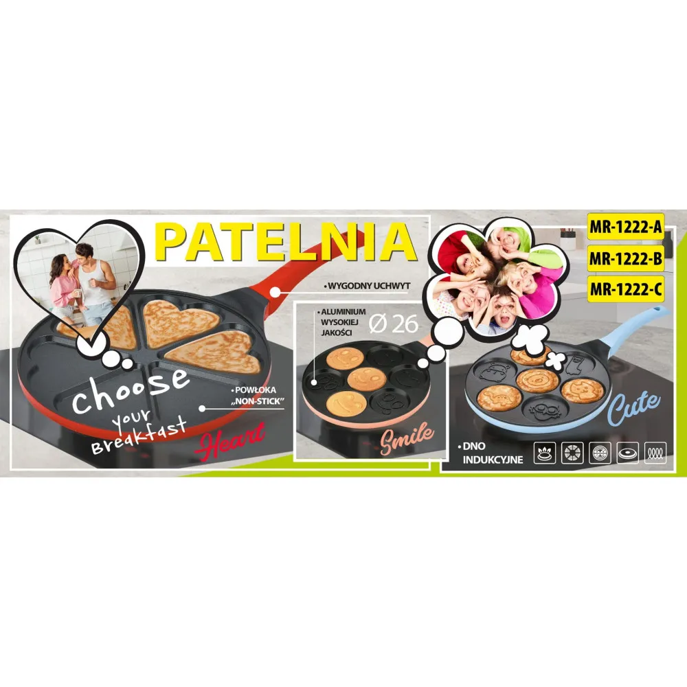 Patelnia naleśnikow 26cm „SMILE” MR-1222-B MAESTRO thumbnail 3