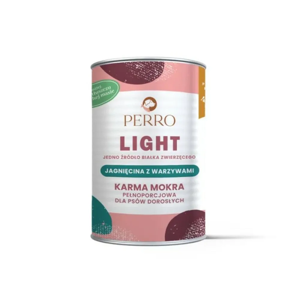 Karma mokra dla psa PERRO LIGHT jagnięcina z warzywami 6x400g thumbnail 2