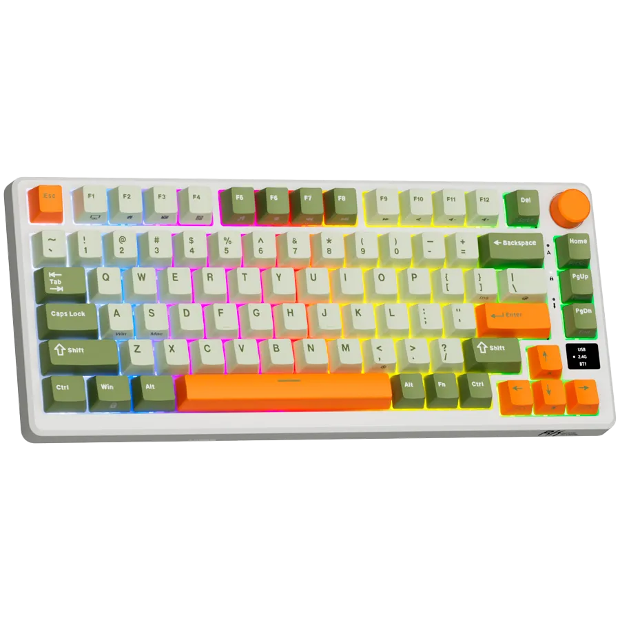 ROYAL KLUDGE RK-M75 Slate Cyan Gaming Keyboard Beige switch thumbnail 3