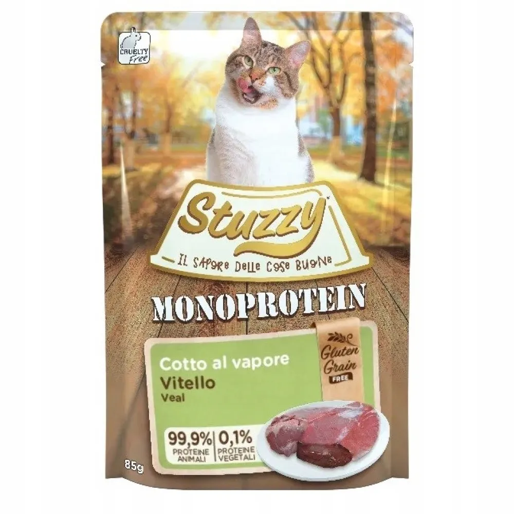 Mokra karma dla kota STUZZY Monoprotein Cielęcina 20x85g thumbnail 2
