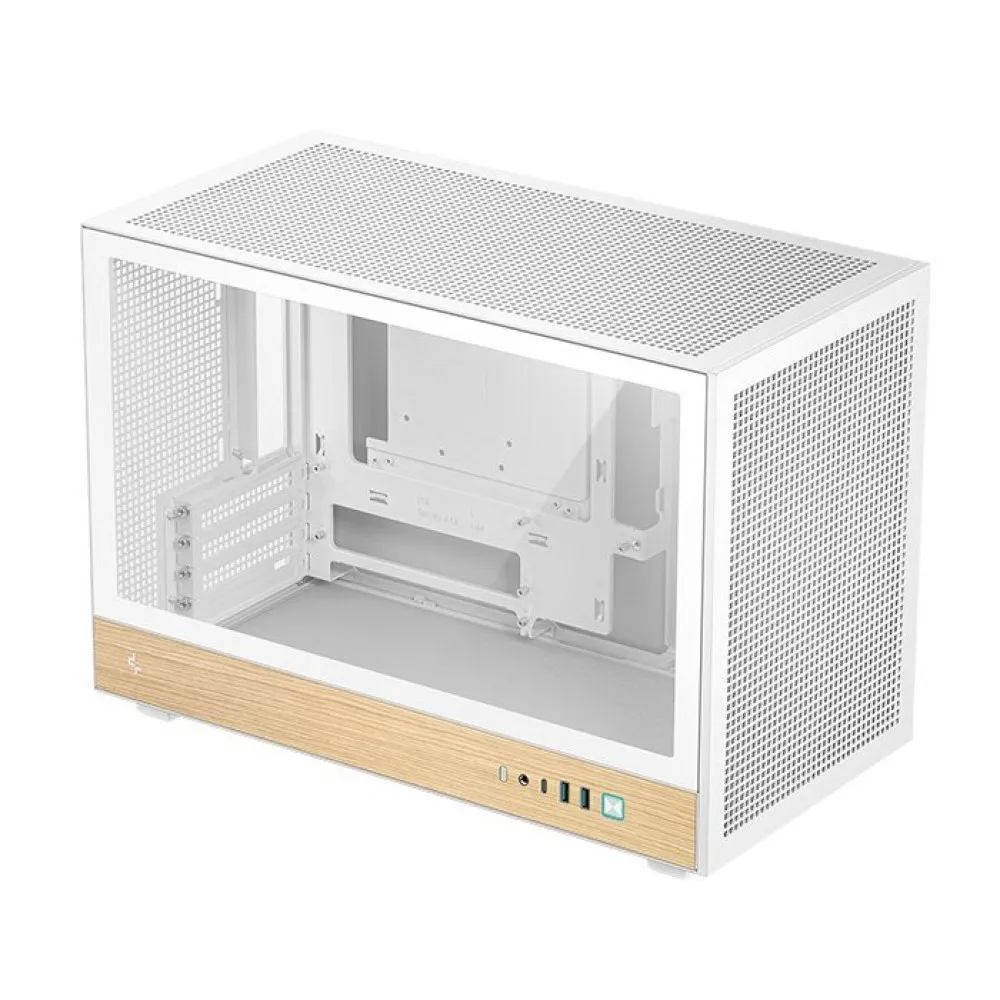 Obudowa DeepCool CH260 WOOD biała thumbnail 1