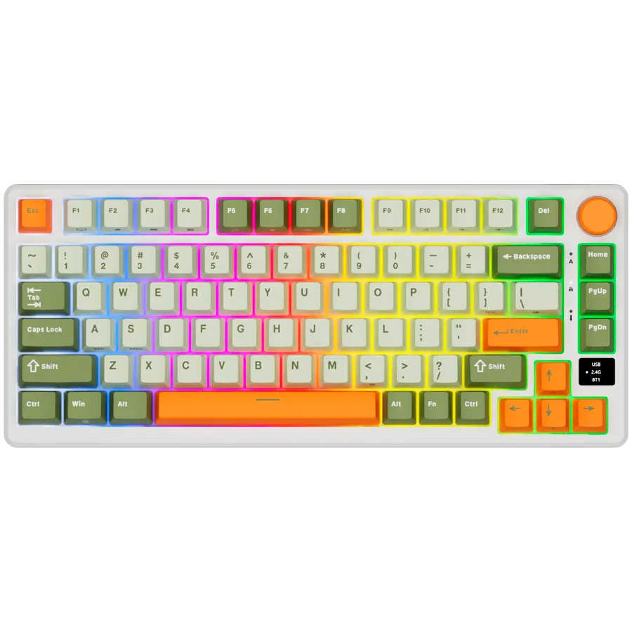 ROYAL KLUDGE RK-M75 Slate Cyan Gaming Keyboard Beige switch thumbnail 2