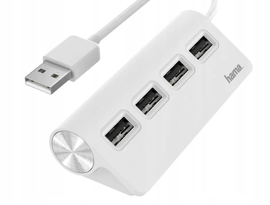 Hama Hub USB rozdzielacz rozgałęźnik 4 Porty USB 2.0, 480 Mbit/S - 1