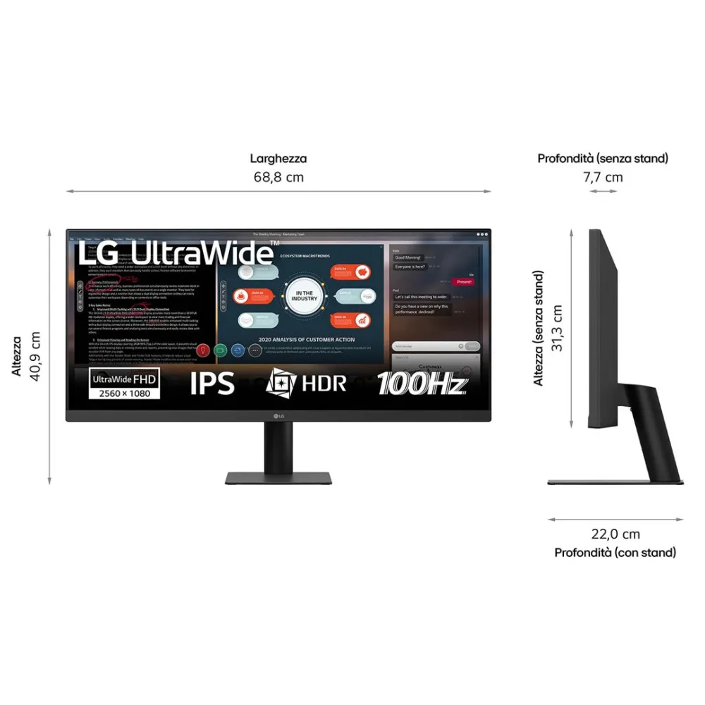 MONITOR LG LED 29 29U511A-B 100Hz thumbnail 3