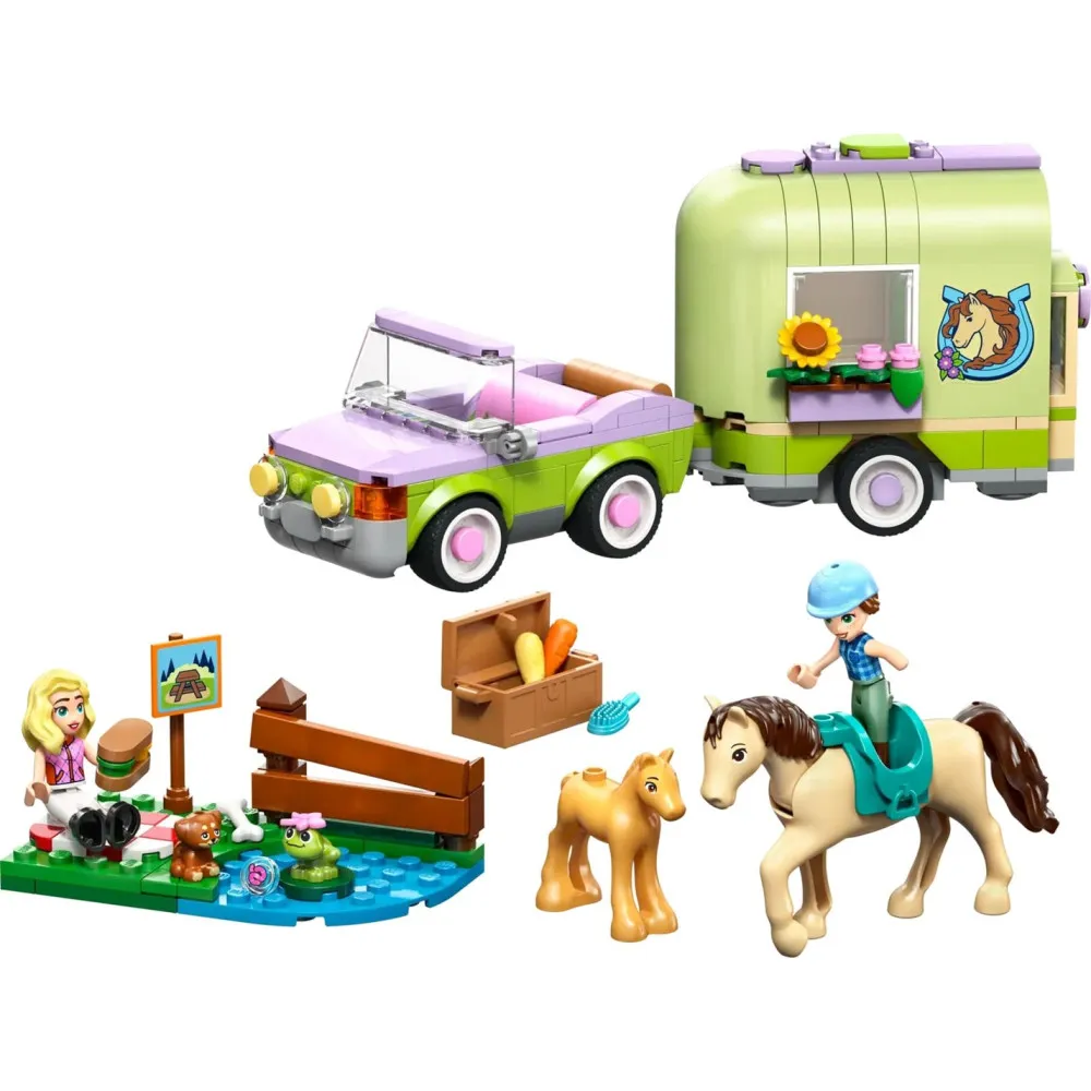 Klocki LEGO Friends 42695 - Przyczepa z koniem i źrebaczkiem thumbnail 3