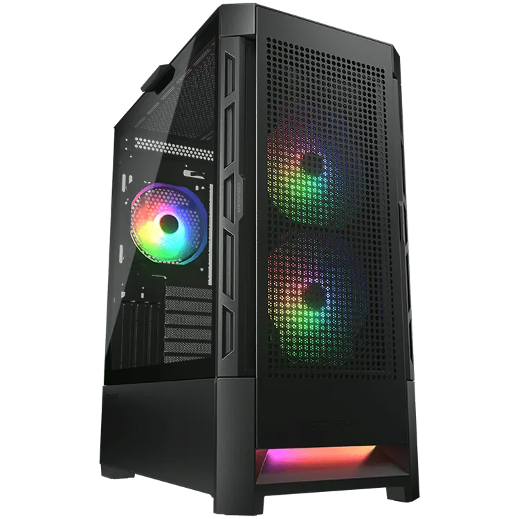 COUGAR Obudowa Duoface RGB, Midi Tower, Czarna thumbnail 1
