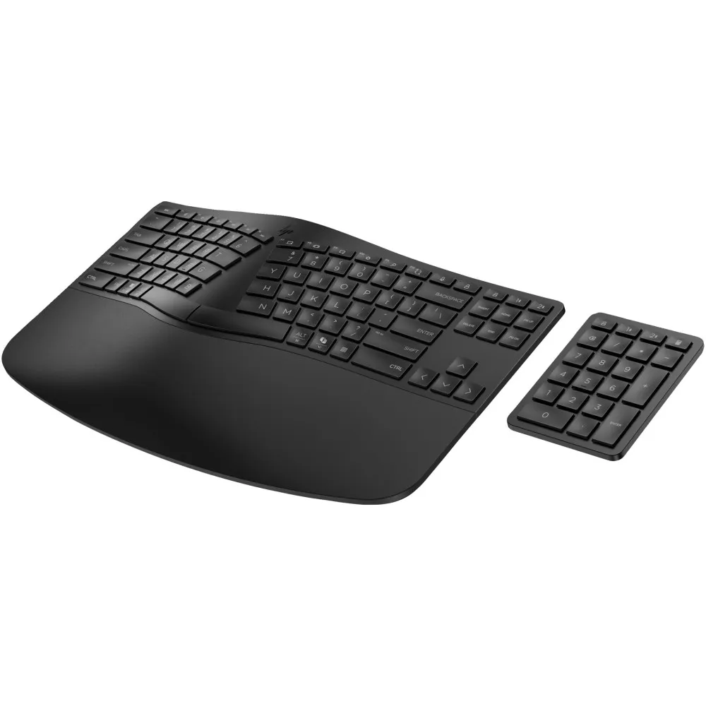 Klawiatura HP 960 Ergonomic Wireless Keyboard bezprzewodowa czarna 7E755AA thumbnail 2