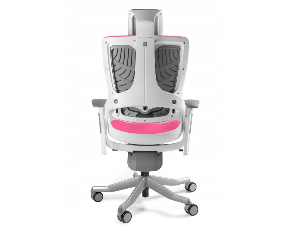 Fotel biurowy Wau 2 BL401 tkanina magenta/biały thumbnail 3