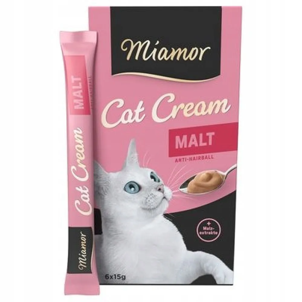 Przysmak dla kota Pasta MIAMOR Cat Cream ze słodem ODKŁACZAJĄCA 72x15g thumbnail 2
