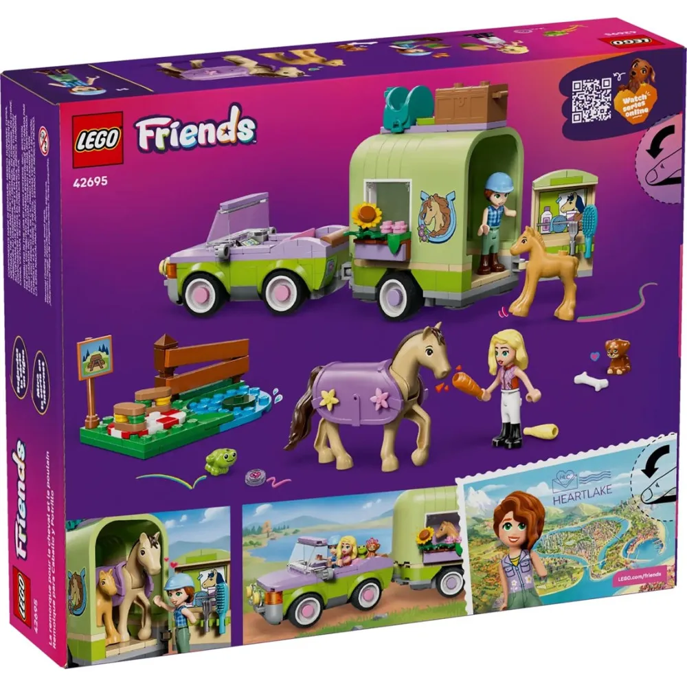 Klocki LEGO Friends 42695 - Przyczepa z koniem i źrebaczkiem thumbnail 2