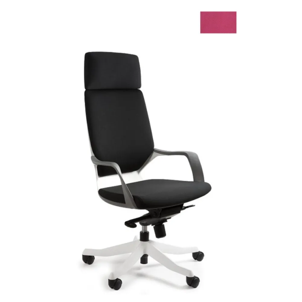 Fotel biurowy Apollo BL401 magenta/biały thumbnail 1