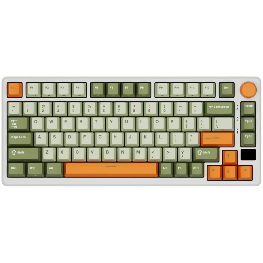 ROYAL KLUDGE RK-M75 Slate Cyan Gaming Keyboard Cream switch thumbnail 1