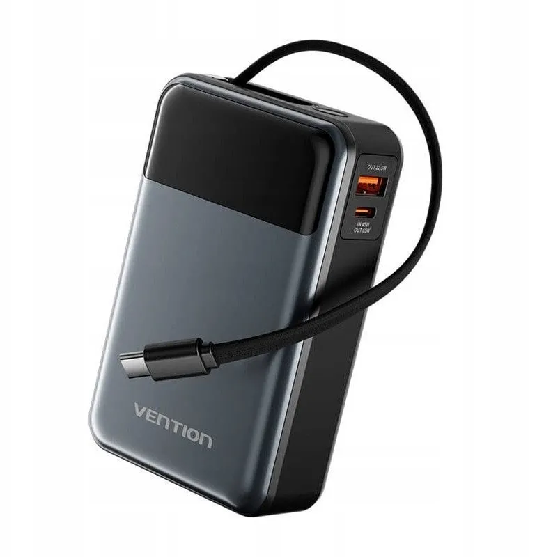 Powerbank Vention 20000mAh 65W z kablem USB-C thumbnail 3