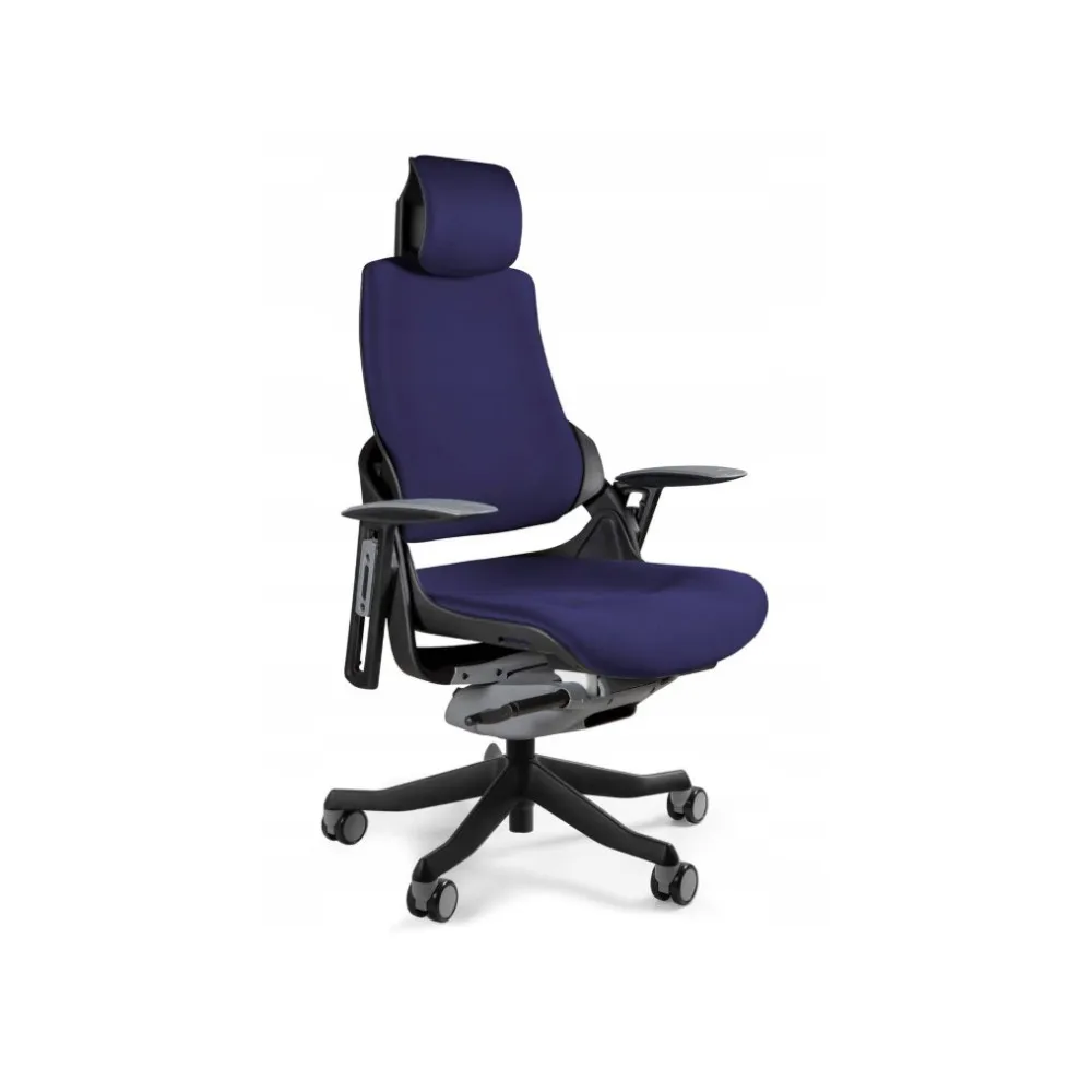 Fotel biurowy Wau BL412 tkanina navyblue/czarny thumbnail 1