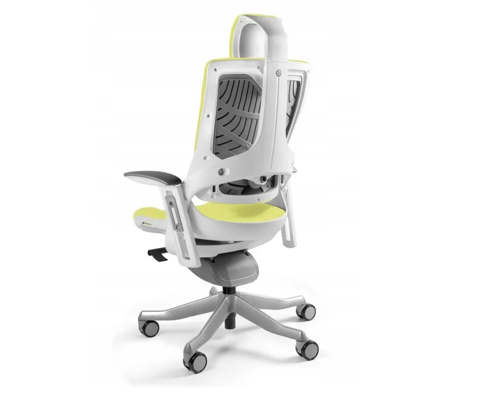 Fotel biurowy Wau 2 BL410 tkanina mustard/biały thumbnail 2