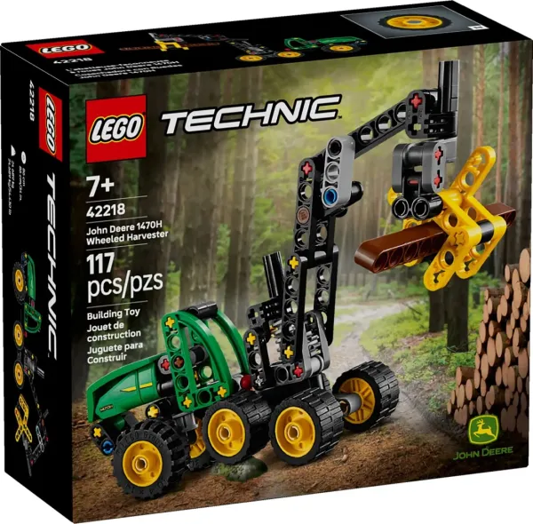 Klocki LEGO Technic 42218 - Harwester kołowy John Deere 1470H
