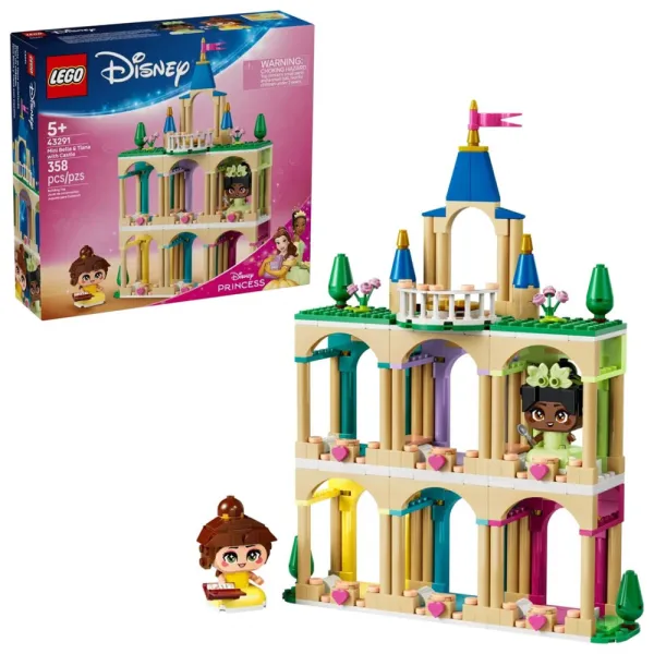 Klocki LEGO Disney 43291 - Mała Bella i Tiana z zamkiem