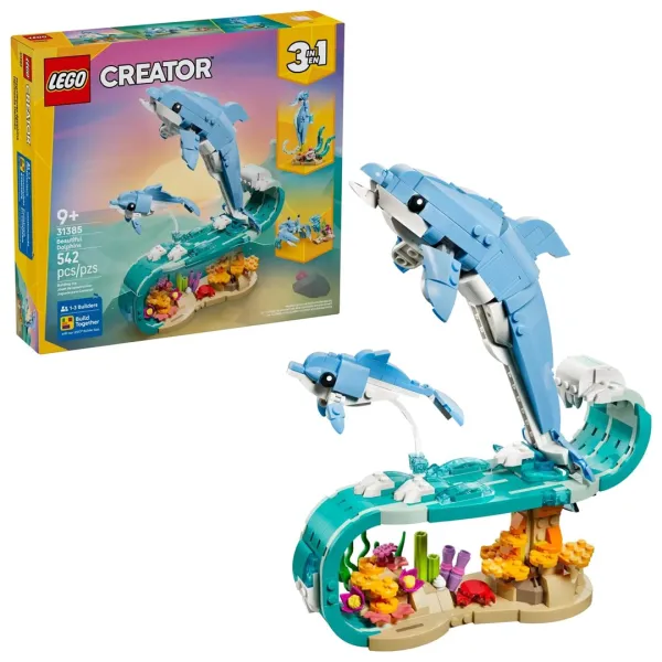 Klocki LEGO Creator 3w1 31385 - Zwierzęta morskie: Piękny delfin