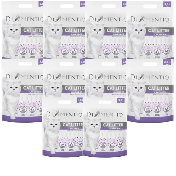 Żwirek dla kota DIAMENTIQ Lavender niezbrylający się 10x3,8L