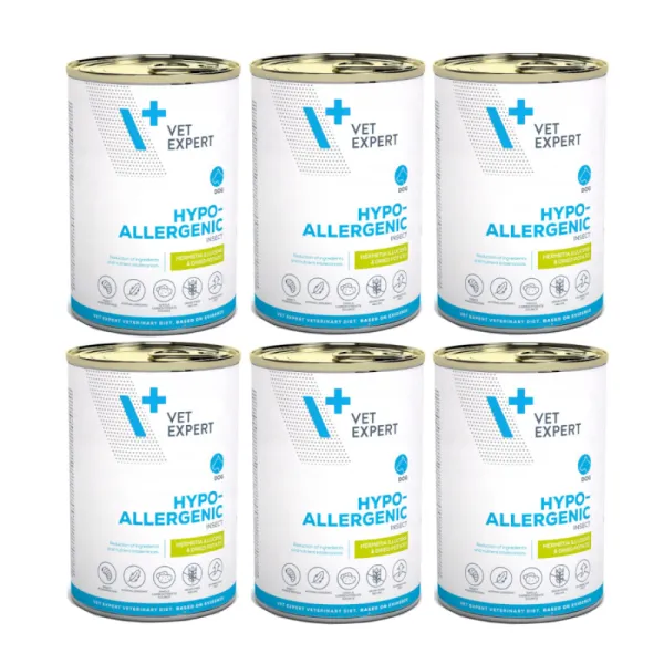 Mokra karma dla psa VetExpert Veterinary Diet Hypoallergenic Insect 6x375g