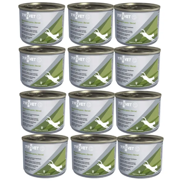 TROVET Hypoallergenic HRD z koniną - mokra karma dla kota - 12x200 g