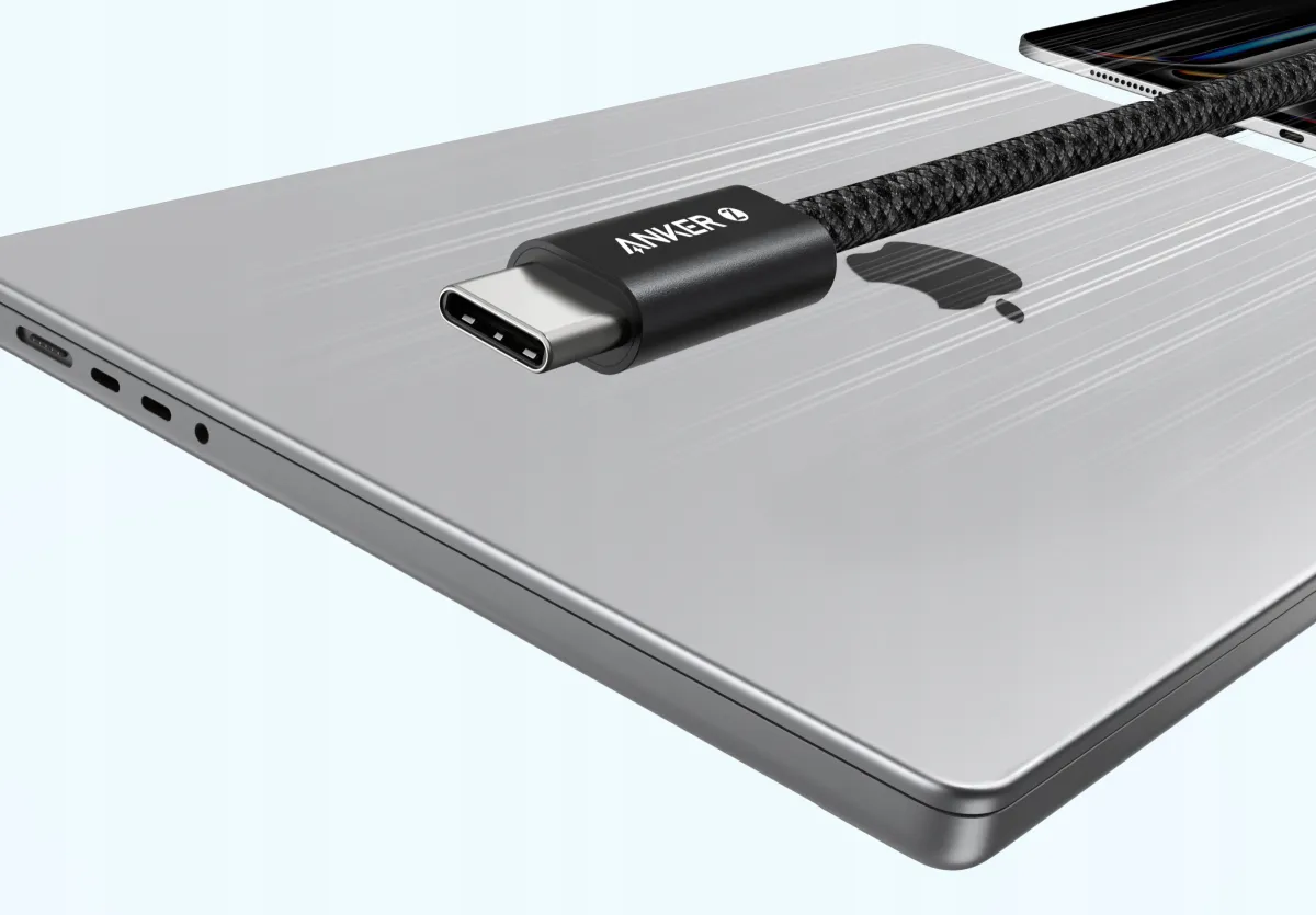 Kabel USB-C - USB-C - szybkie ładowanie Anker Zolo 240W pleciony czarny thumbnail 3