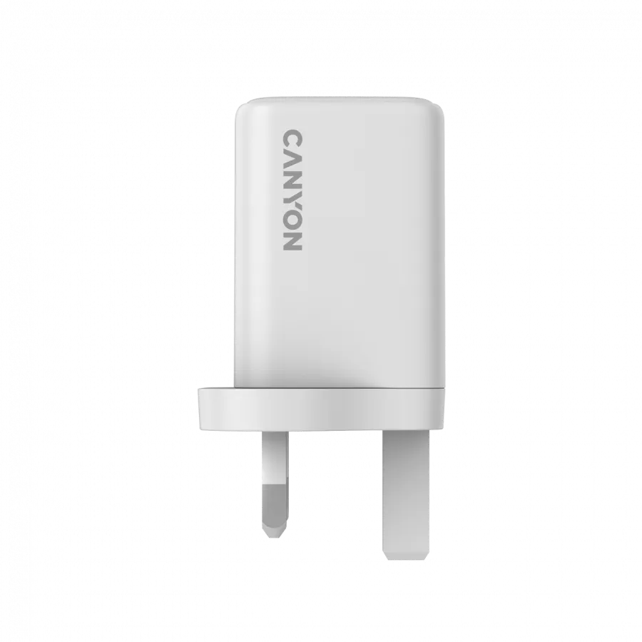 CANYON Ładowarka sieciowa CU45AC GaN 45W 2xPD UK Biała thumbnail 2