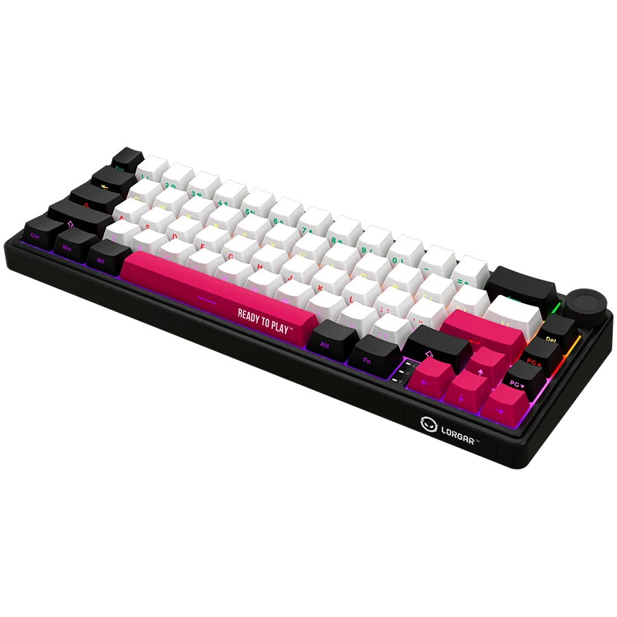 LORGAR Klawiatura Gamingowa Bezprzewodowa Pro 65%, Czarno Czerwona, EN thumbnail 2