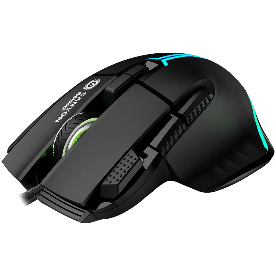 CANYON Mysz gamingowa Fortnax GM-636 RGB 9 Przyc. Przew. Czarna thumbnail 3