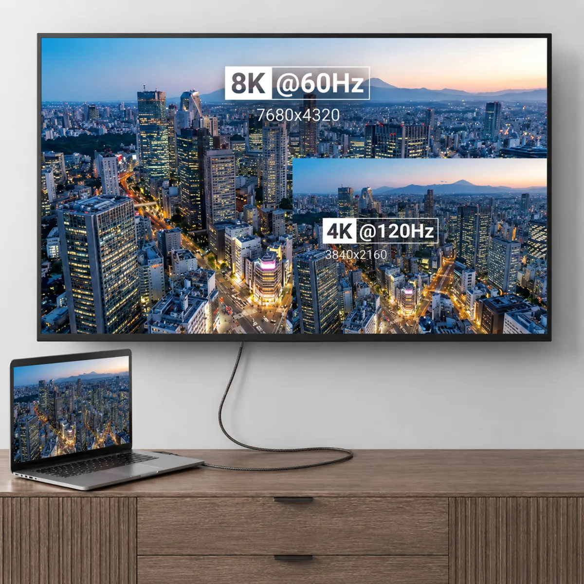 Accessories - 3mk Hardy HDMI 2.1 1,5m Ultra High Speed 48Gbps 8K60Hz 4K120Hz eARC VRR ALLM Black thumbnail 2