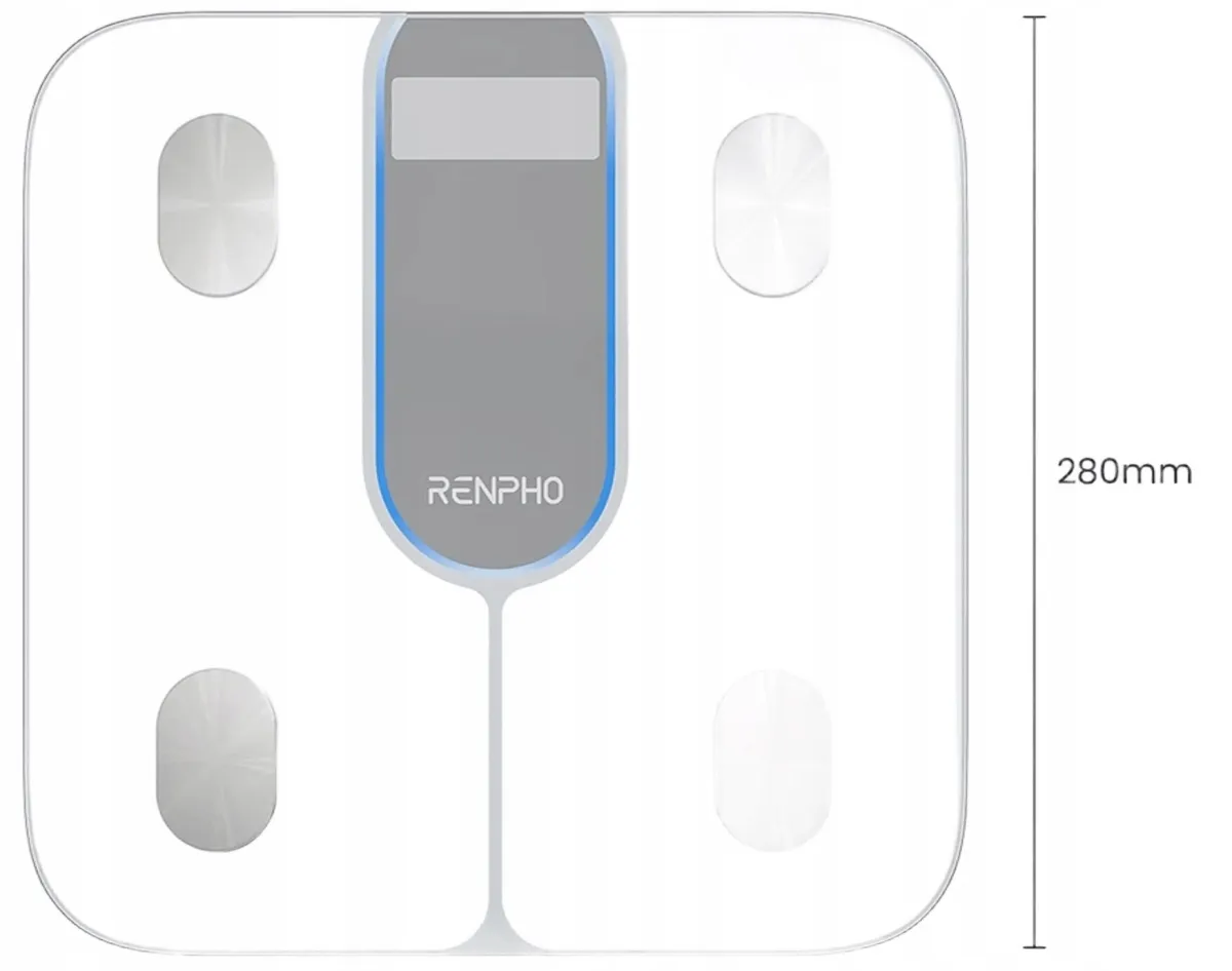 Renpho inteligentna waga łazienkowa Elis 1C A033 - biała thumbnail 3