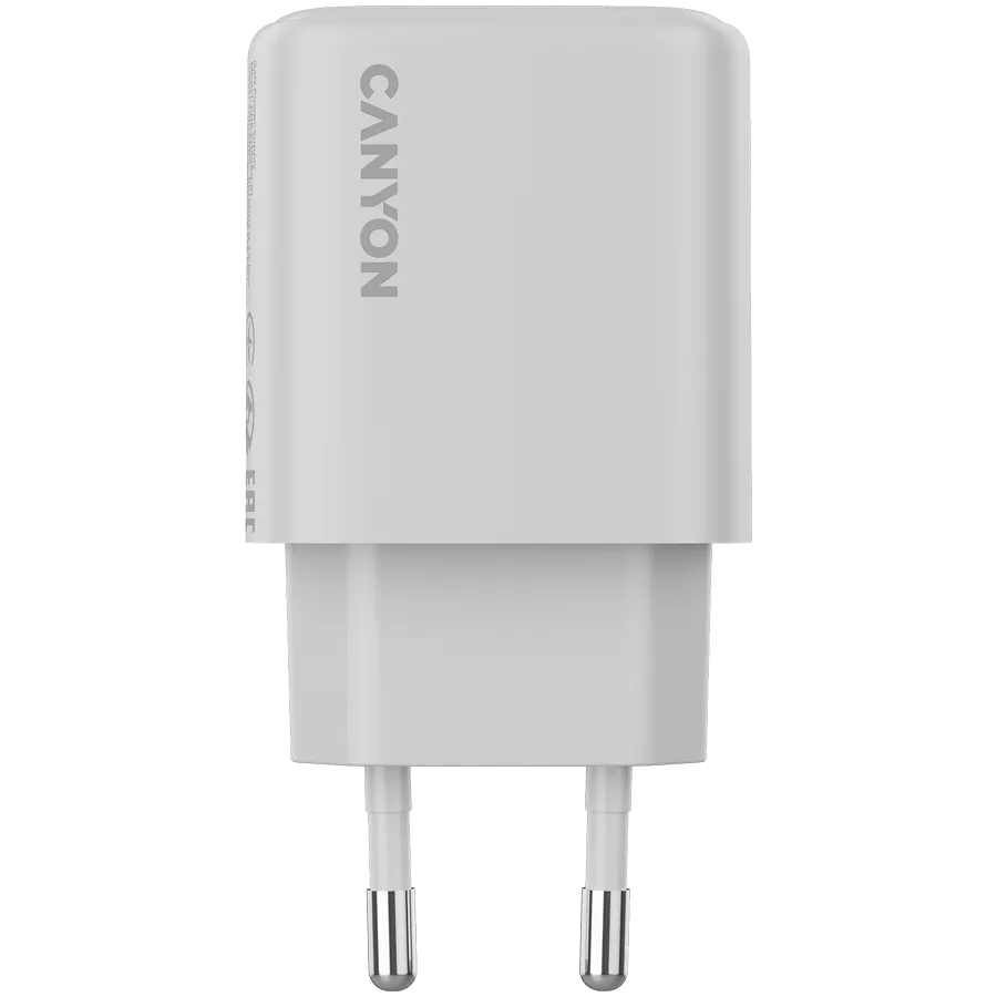 CANYON Ładowarka sieciowa OnCharge 250 25W 1xPD EU Biała thumbnail 2