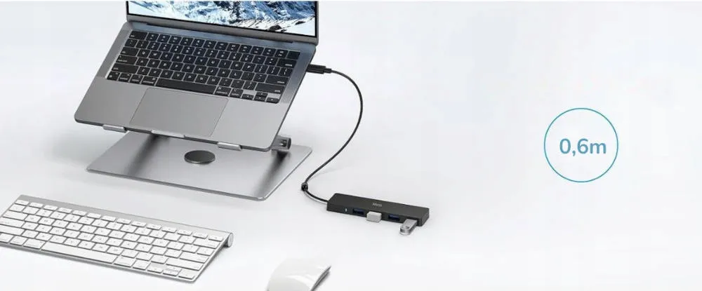 Hub Anker USB-C 4-w-1, 5 Gb/s, Pasywny, USB 3.2 Gen. 1, Czarny thumbnail 3