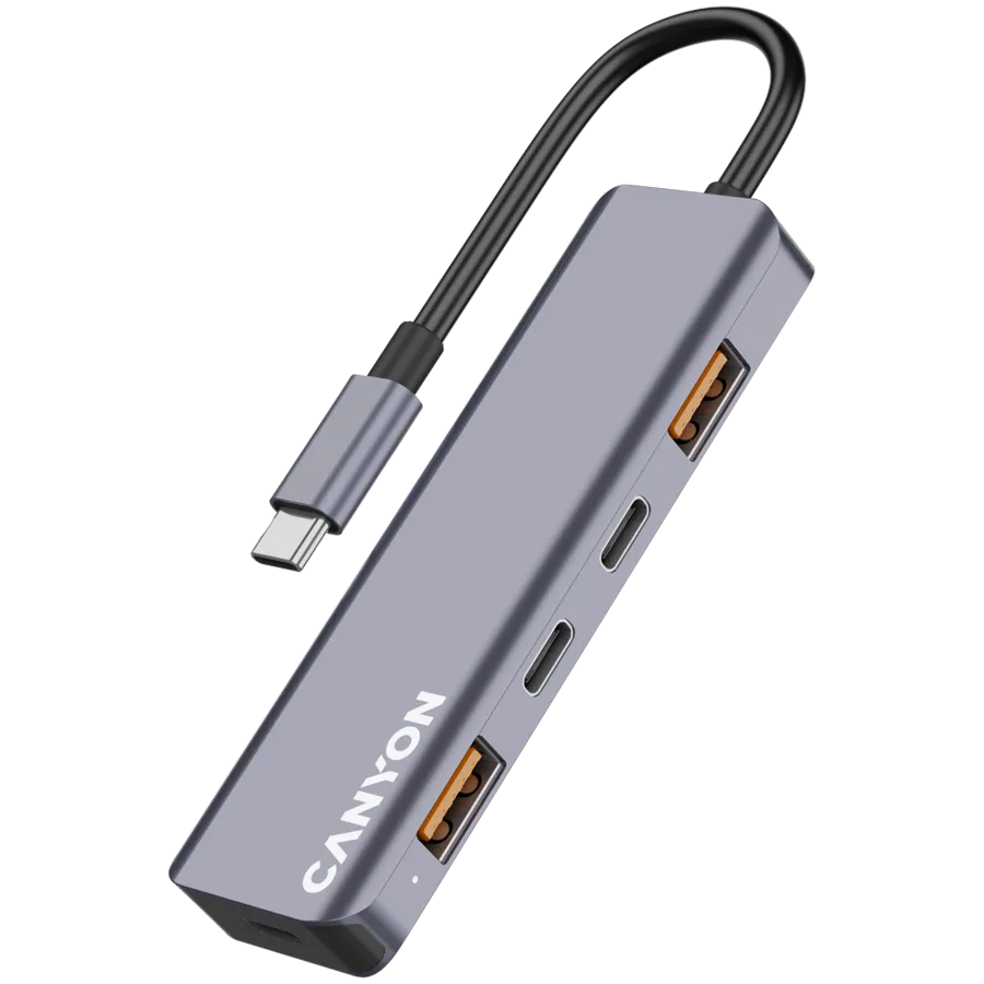 CANYON HUB DS-18 5 w 1 USB-C Szary thumbnail 3