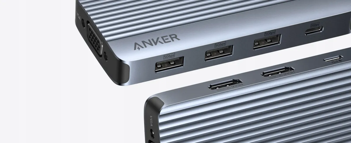 Hub USB-C 8w1 Anker stacja dokująca 3 Monitory HDMI 100W 4K USB-C USB 3.0 thumbnail 3