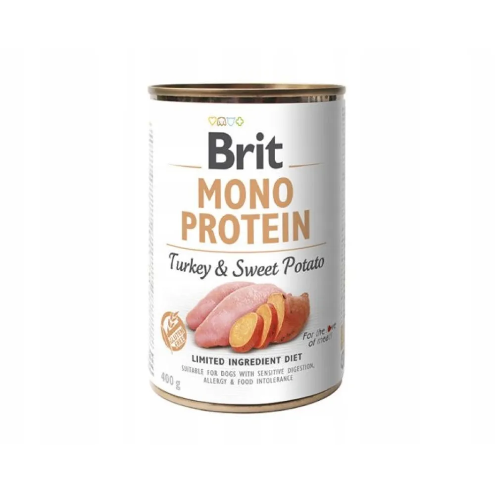 Brit Mono Protein Turkey & Sweet Potato - Indyk z batatem - mokra karma dla psa - 6x400 g thumbnail 2