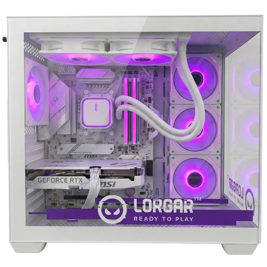 LORGAR Komputer Gamingowy Advanced A201, Biały thumbnail 2