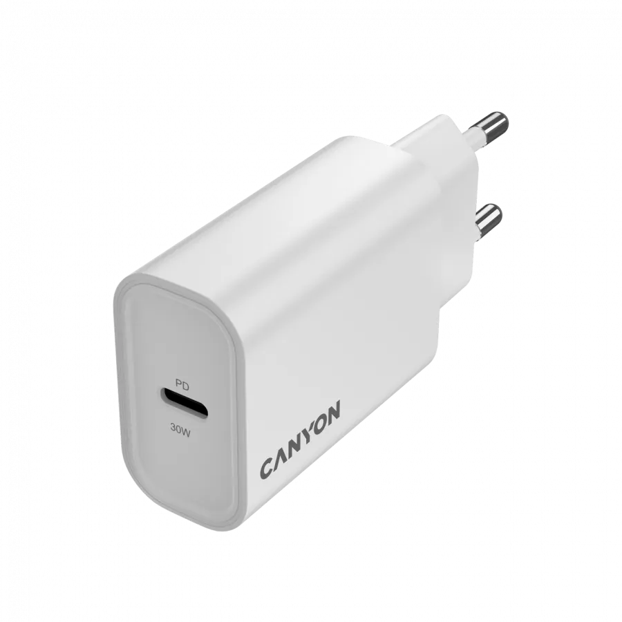 CANYON Ładowarka sieciowa OnCharge 30CL 30W 1xPD UK Biała thumbnail 3