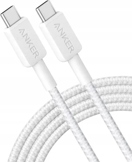 Kabel Anker USB-C do USB-C 1.8m 60W Szybkie Ładowanie PD Mocny Nylon Biały thumbnail 3