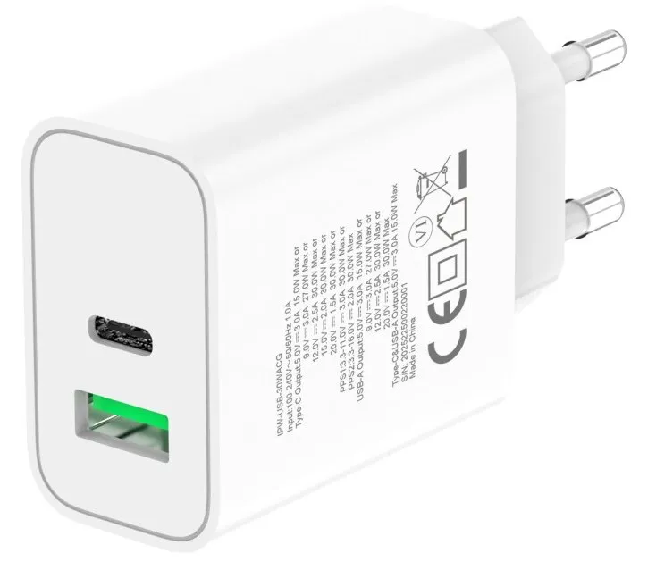 TECHLY ŁADOWARKA SIECIOWA GAN USB-C 30W PD I USB-A thumbnail 3