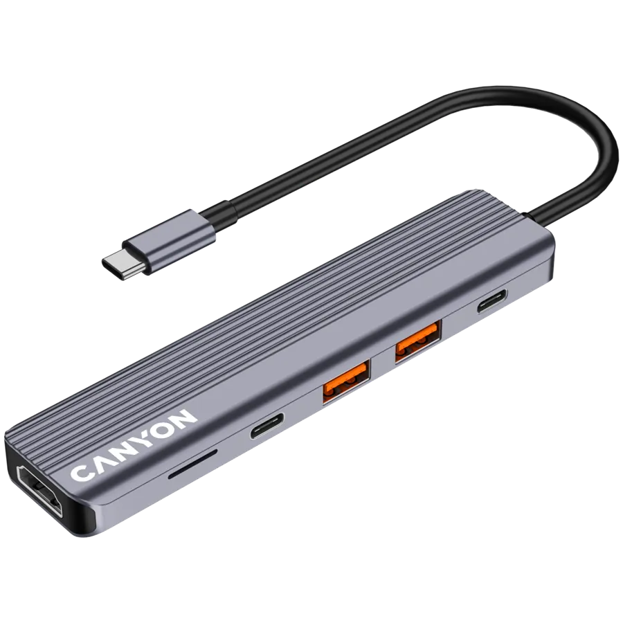 CANYON HUB DS-17 6 w 1 4k USB-C Szary thumbnail 3