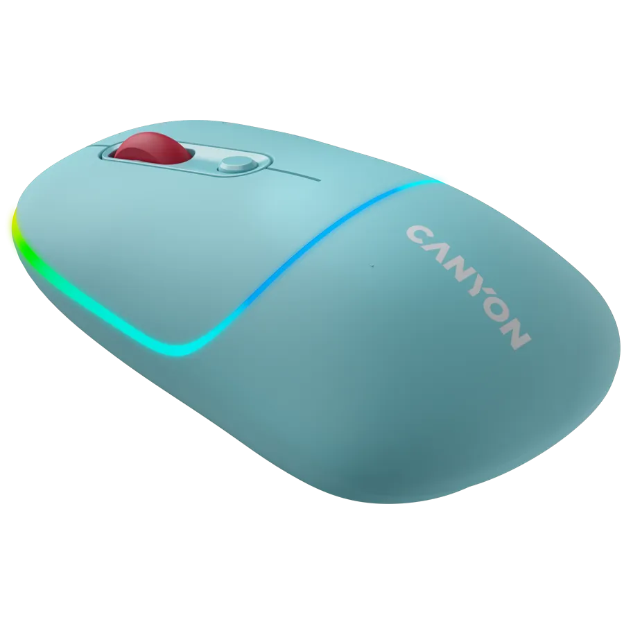 CANYON Mysz bezprzewodowa MW-22 2w1 RGB Niebieska thumbnail 2