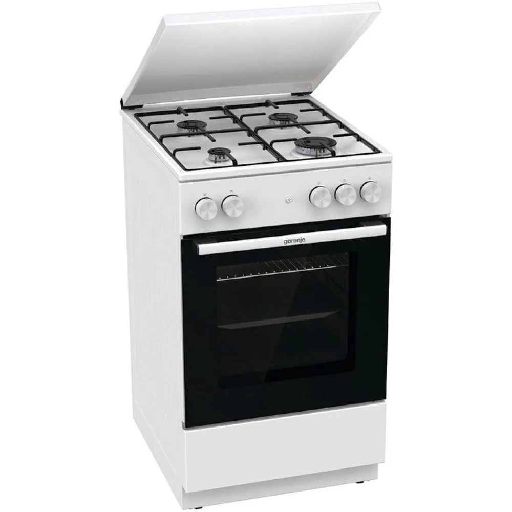 Kuchnia gazowa GORENJE GG5A14WJ, piekarnik gazowy, 70 l, 4 palniki, biały thumbnail 3